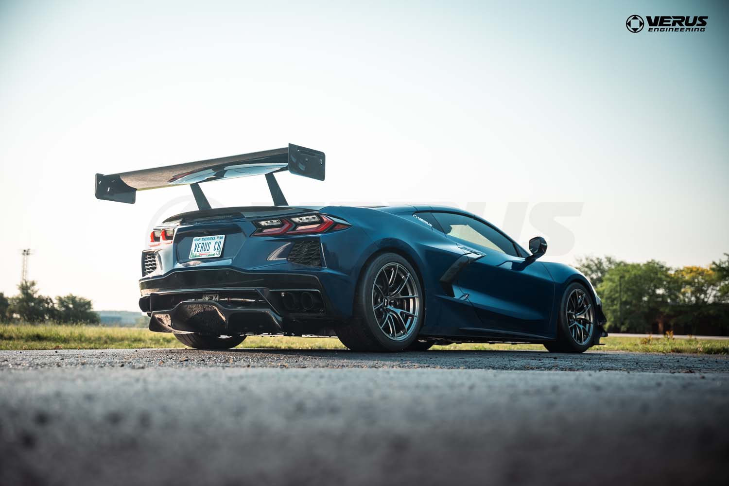 Verus C8/Z06 Swan Neck V1X Rear Wing Kit